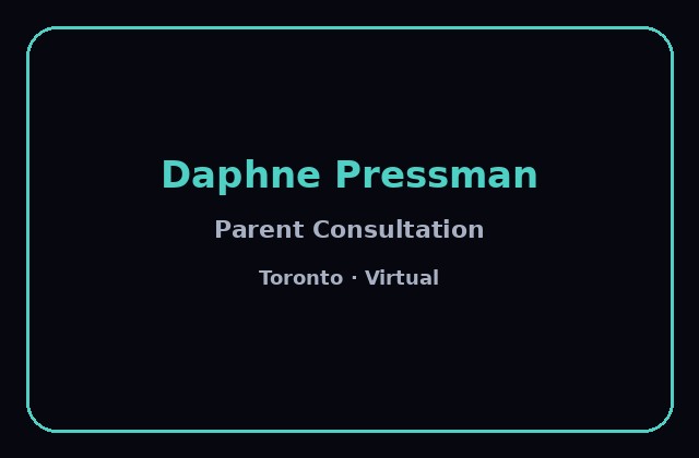 Daphne Pressman – Neurodiversity Parent Consultant